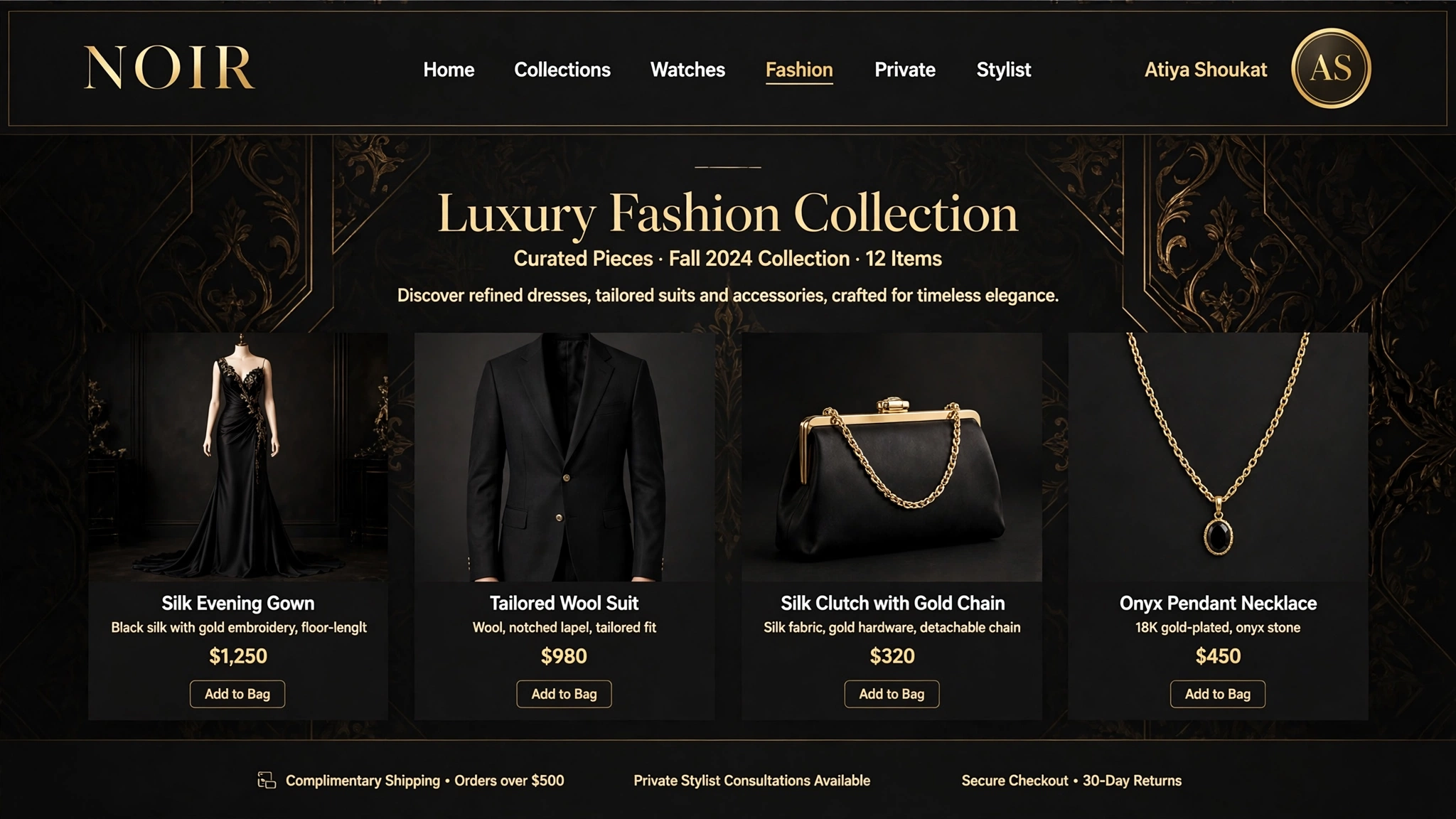 Haute Couture Fashion Line